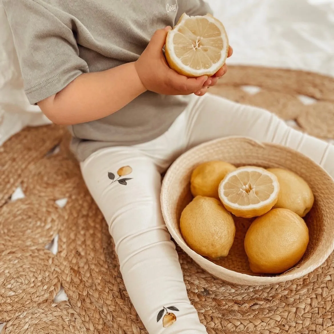 Organic Leggings - Pure Lemon