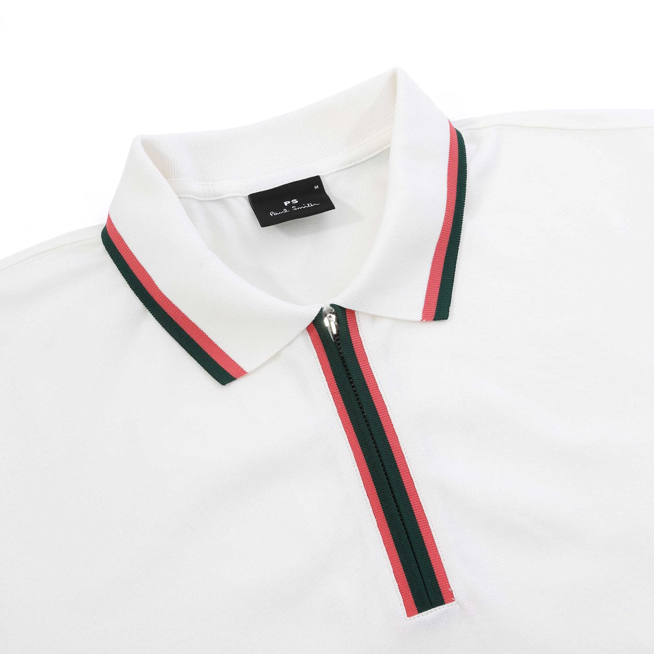 Paul Smith Zip Polo Shirt in White