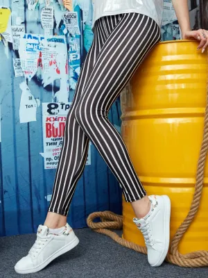 Printed High Waist Skinny Leggings