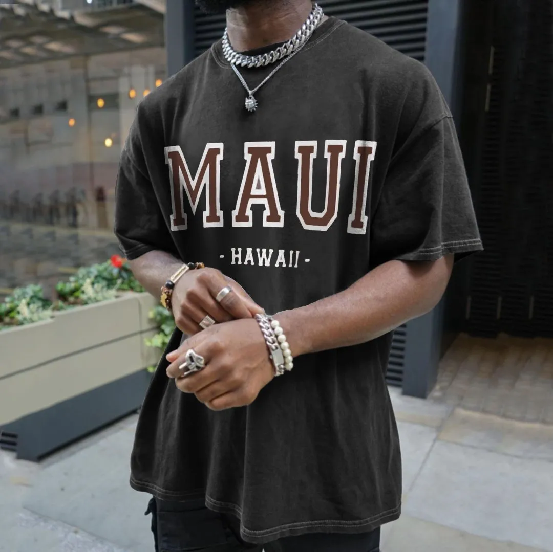 Retro Oversized MAUI  T-Shirt