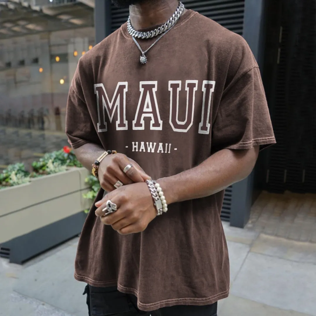 Retro Oversized MAUI  T-Shirt