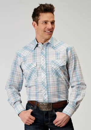 Roper Mens 1976 Multi Plaid Multi-Color Cotton Blend L/S Shirt