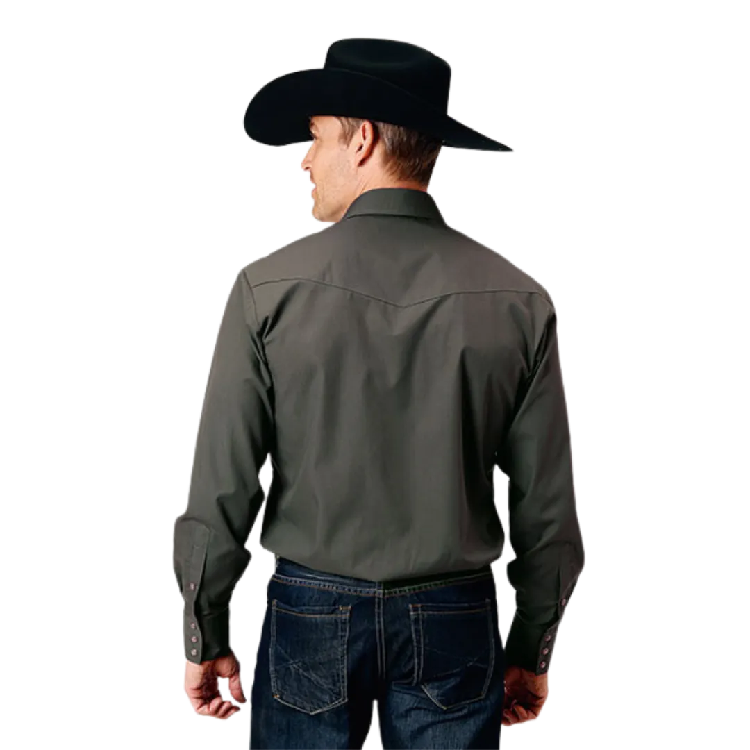 Roper Men's Solid Western Charcoal Shirt