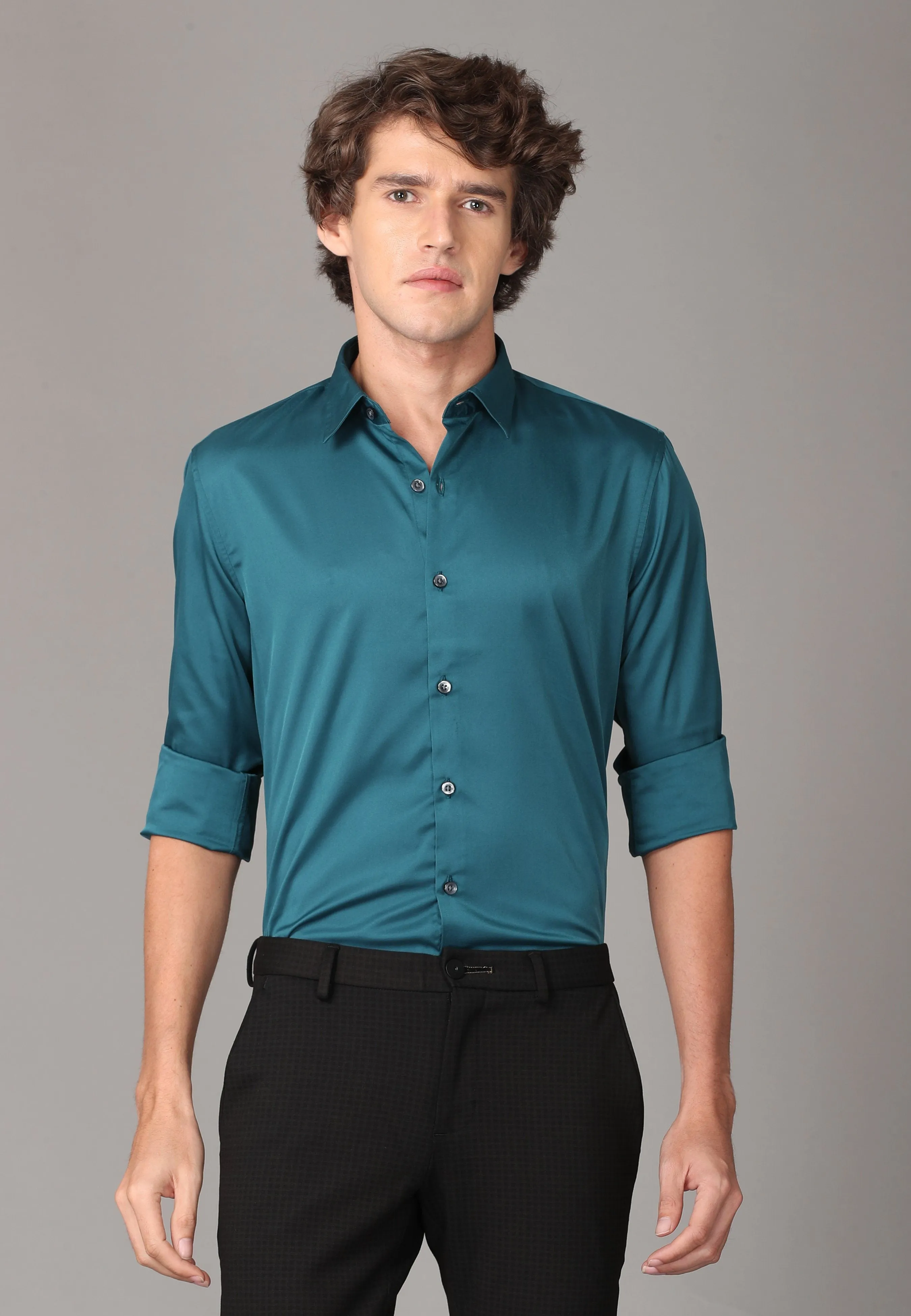 Silk Green Full Sleeve Shirt