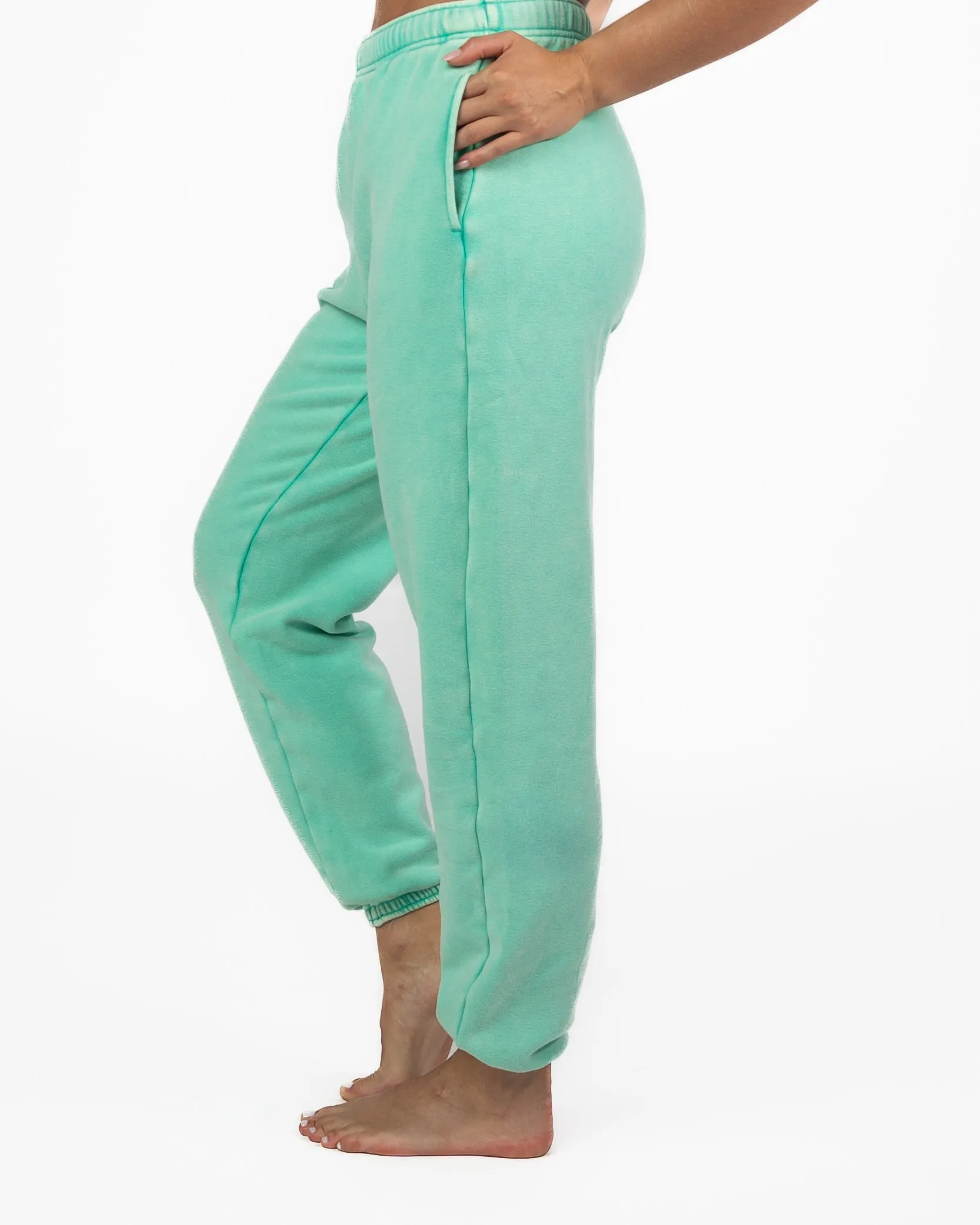 The Classic Sweatpant - Key Lime Snow Wash