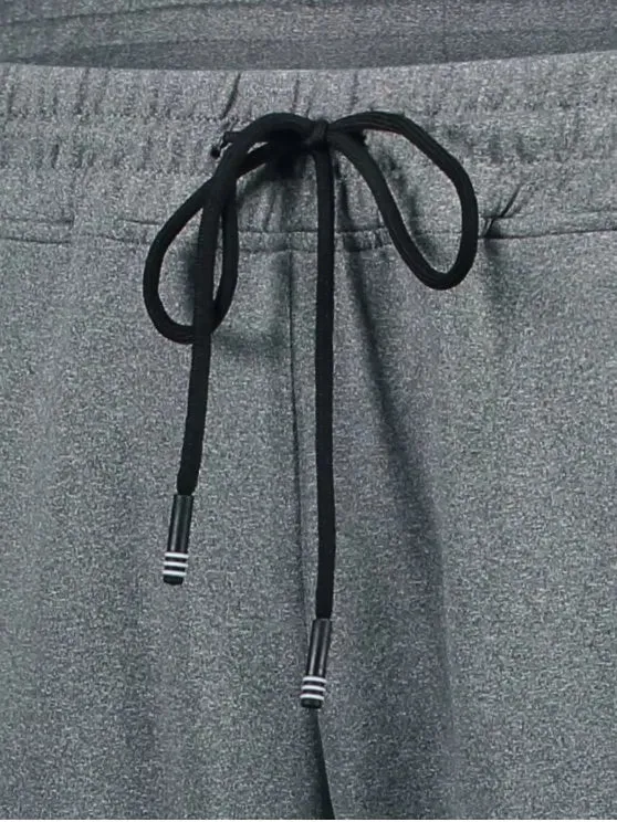 Trendy Drawstring Sweatpants with Zip Pocket