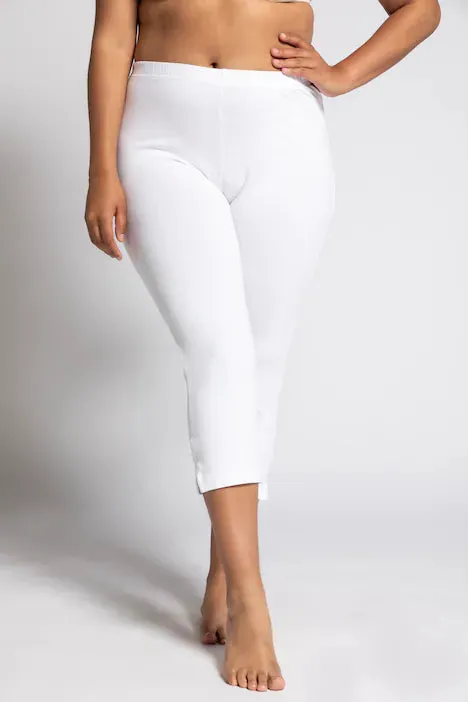 Ulla Popken Capri Leggings in White