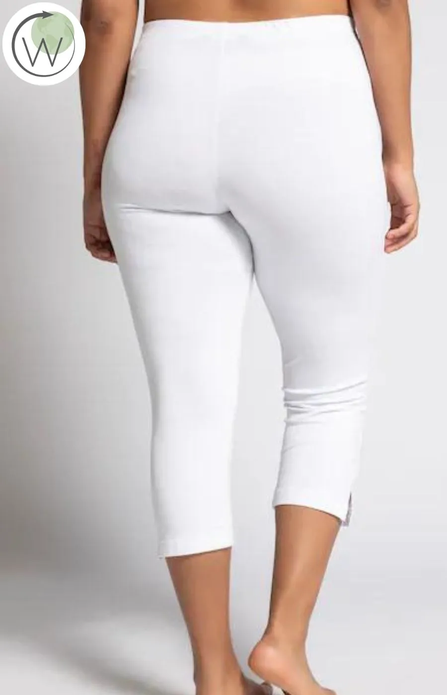 Ulla Popken Capri Leggings in White