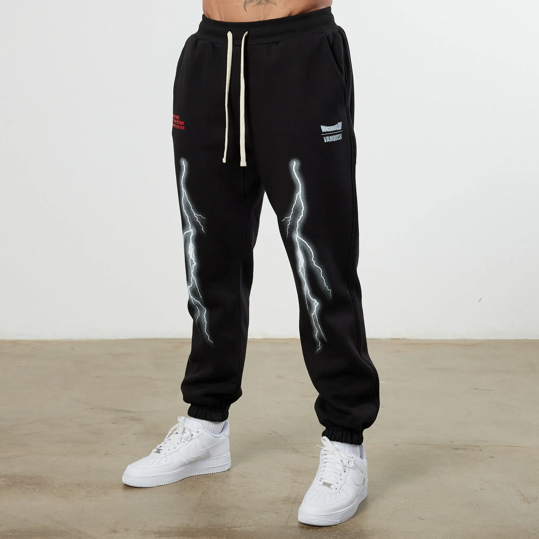 Vanquish DBZ CS Lightning Bolt Black Oversized Sweatpants