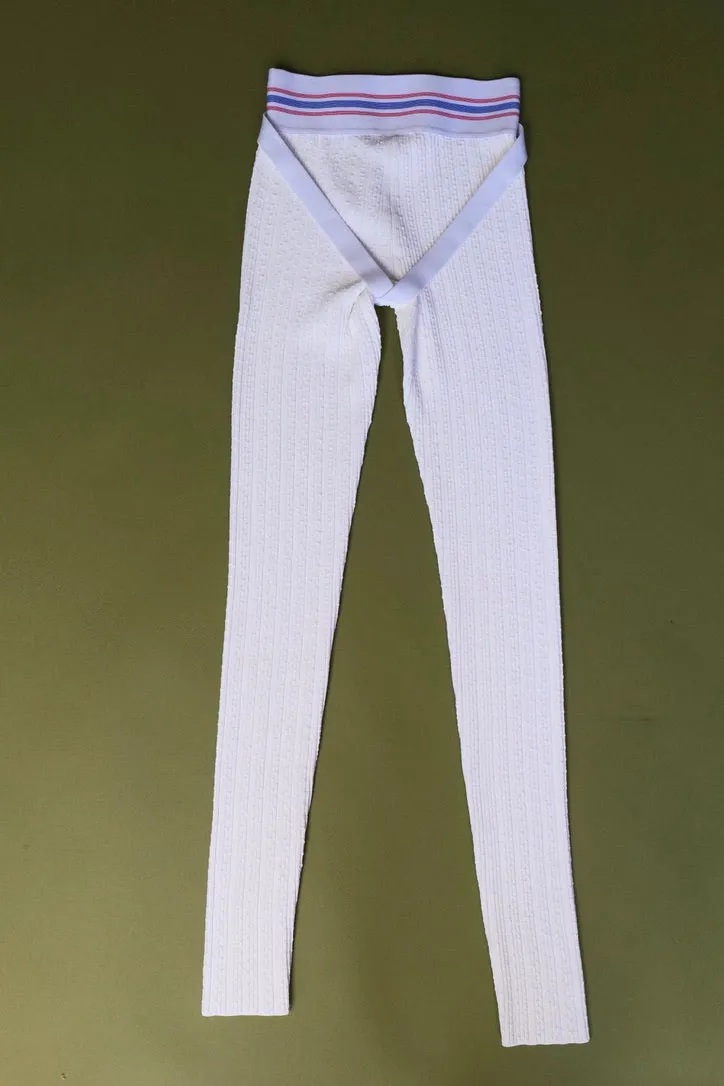 WALTER VAN BEIRENDONCK Jock Leggings White SS23