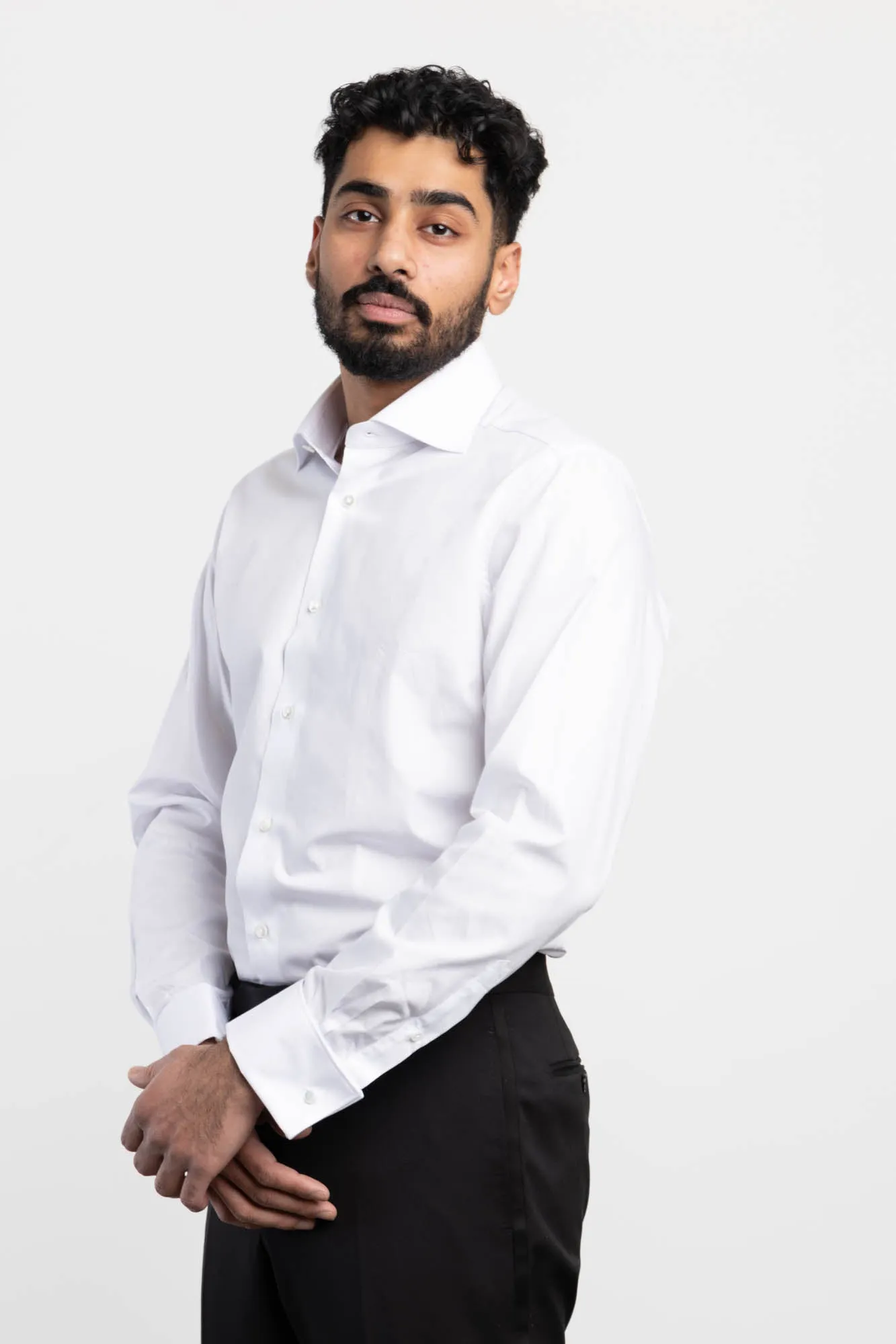 White Dress Shirt with French Cuffs