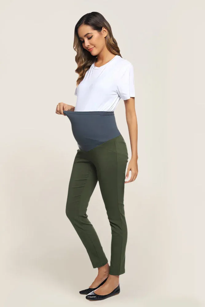 Women Maternity Over-the-belly Skinny Pants Leggings