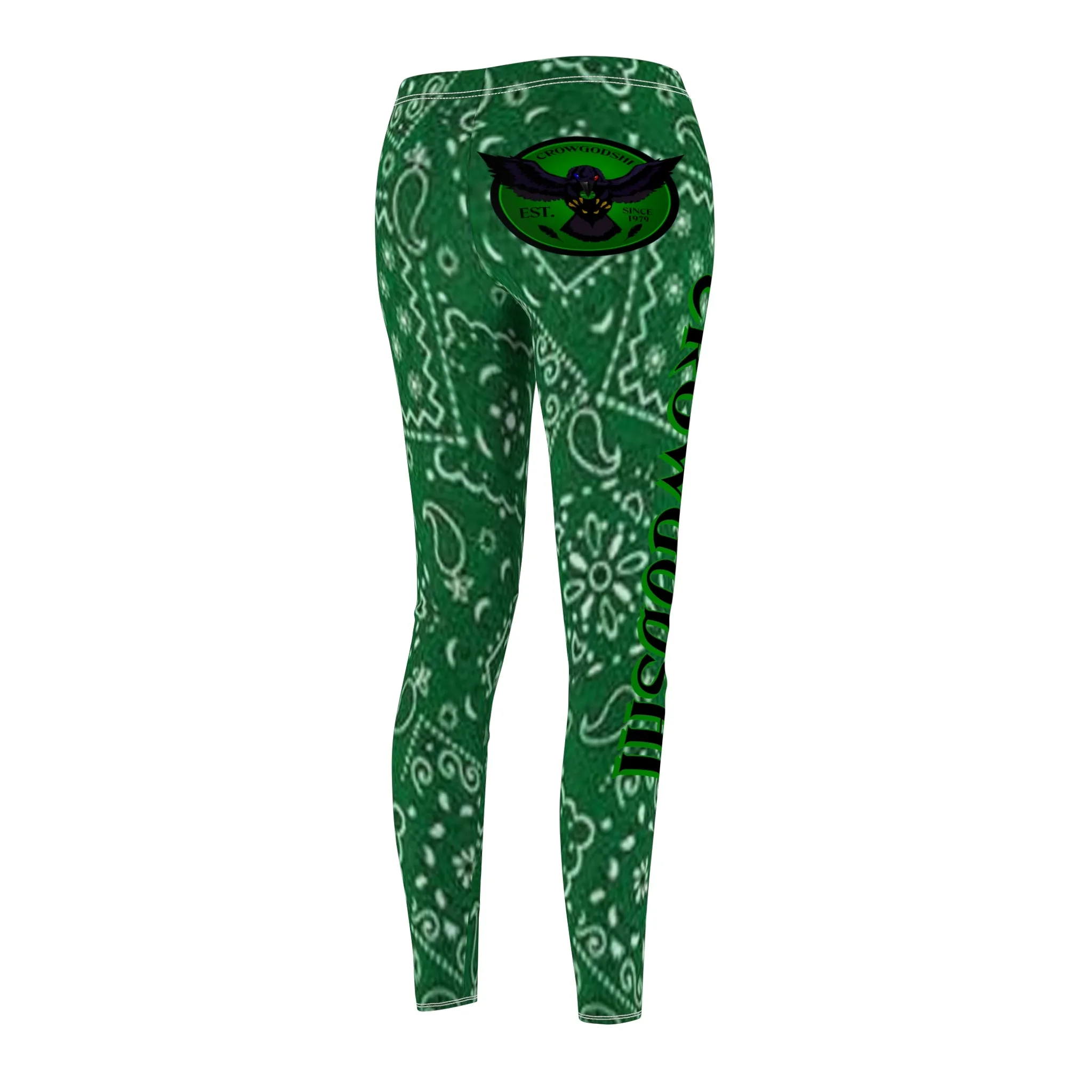 Women's Crowgodshi Green Colors Leggings