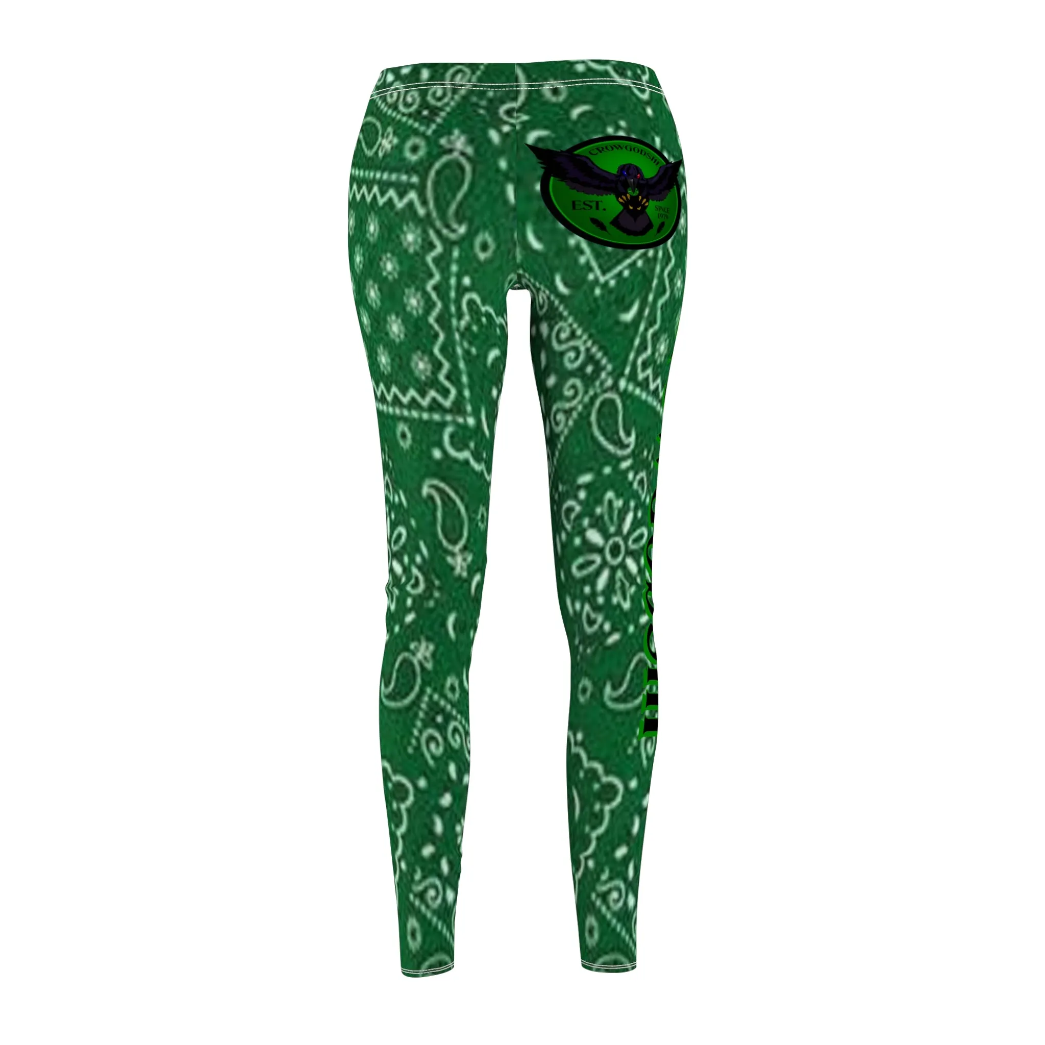 Women's Crowgodshi Green Colors Leggings