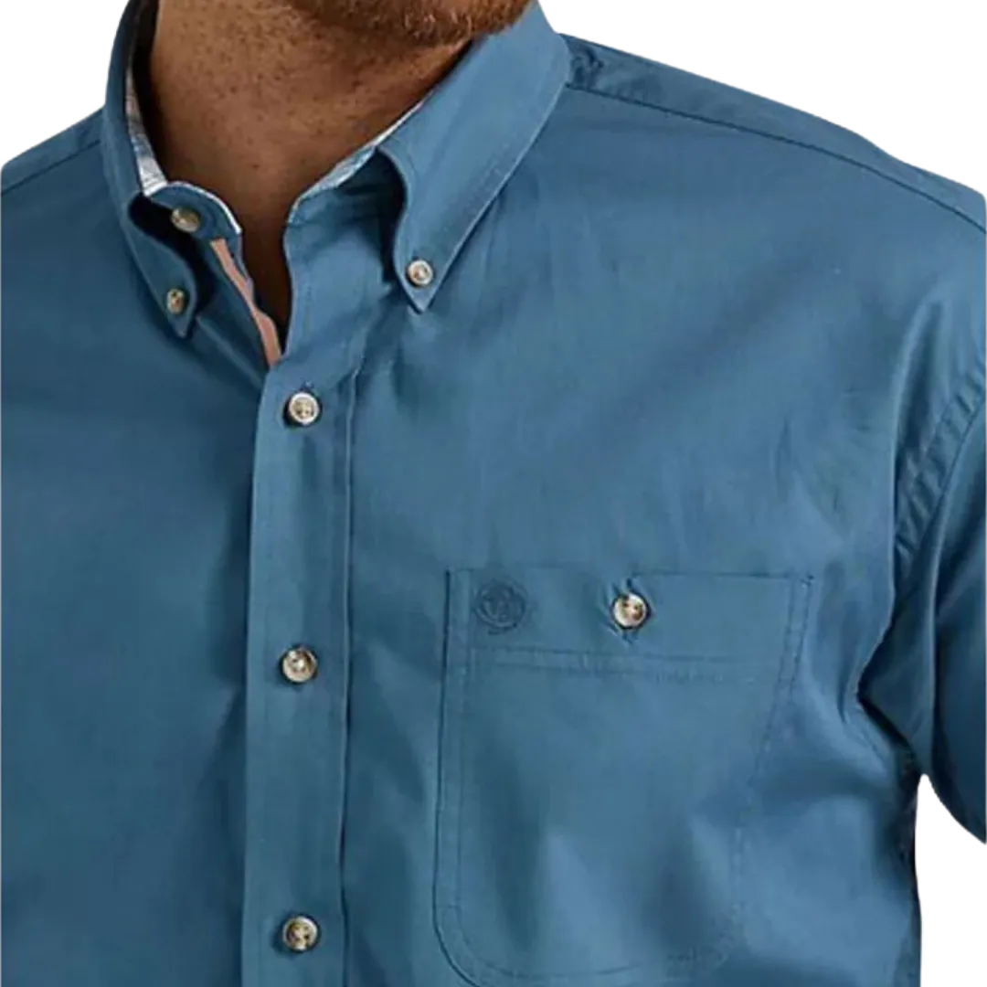 Wrangler Men's George Strait Steel Blue Shirt