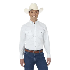 Wrangler Men's Painted Desert Basic Western White Shirt