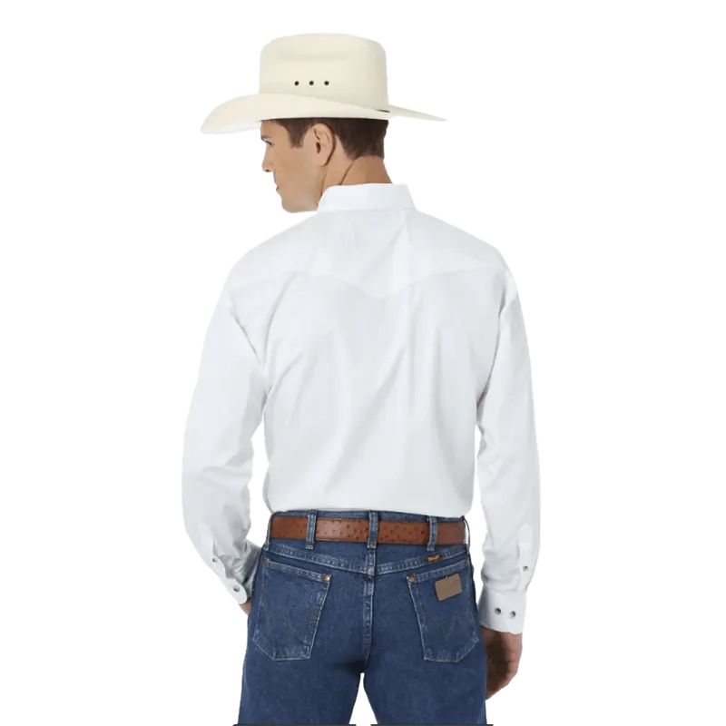 Wrangler Men's Painted Desert Basic Western White Shirt