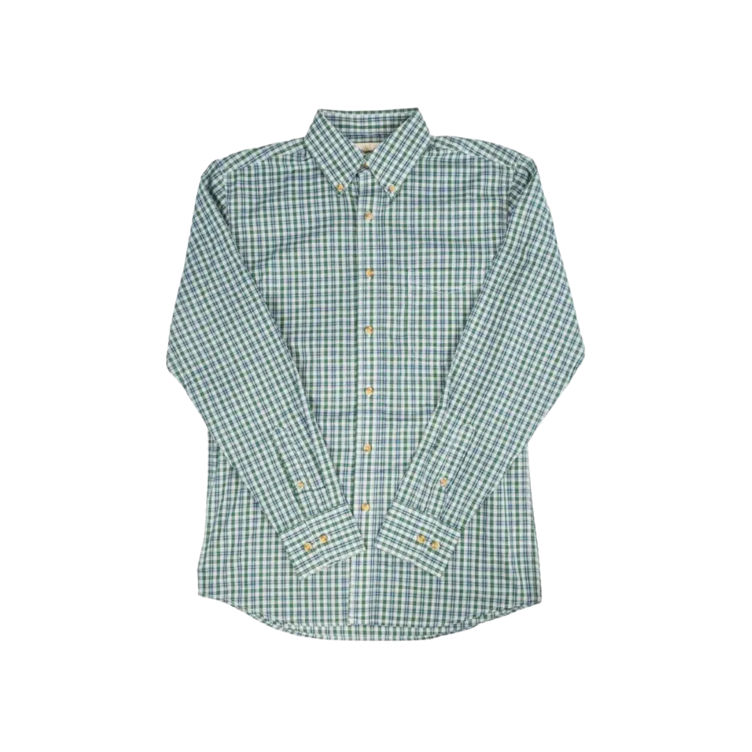 Wrangler Men's Riata Plaid Green White Shirt