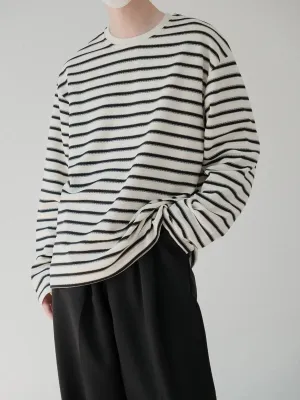 Zhou Striped Versatile Long Sleeve T-Shirt